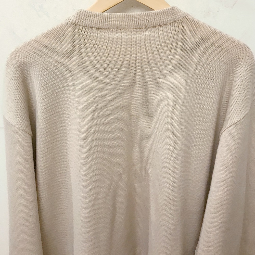 Valentino Garavani Sport Cream Purple Wool Logo Crop Sweater Medium M - Picture 6 of 6